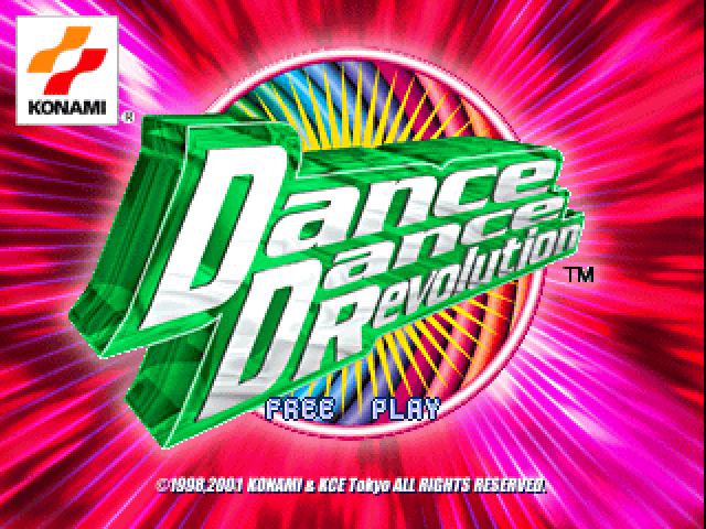 Dance Dance Revolution: Extra Mix title screen for Playstation